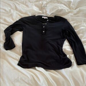 Goldie Charcoal Button-Up Top